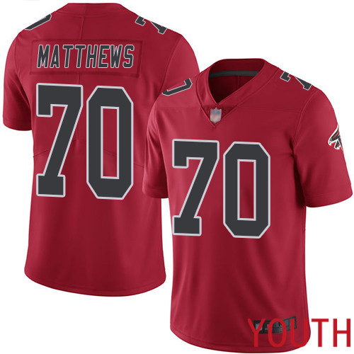 Atlanta Falcons Limited Red Youth Jake Matthews Jersey NFL Football #70 Rush Vapor Untouchable